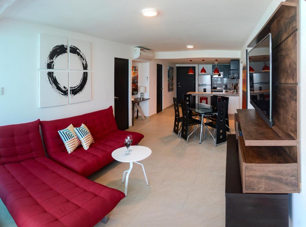 萨利纳斯Lindo Departamento Al Pie De Playa Edificio Torre Oceanica公寓 外观 照片