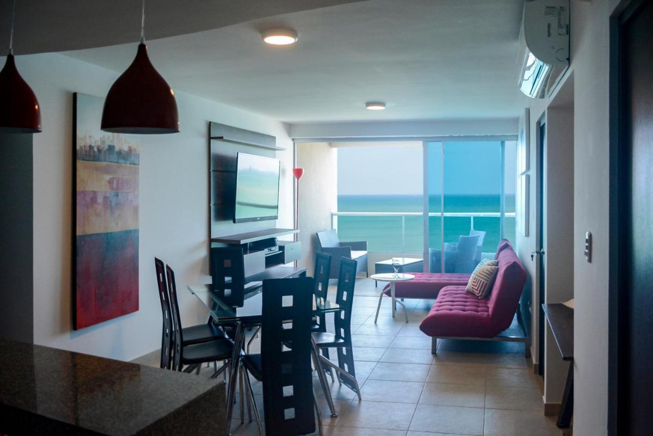 萨利纳斯Lindo Departamento Al Pie De Playa Edificio Torre Oceanica公寓 外观 照片