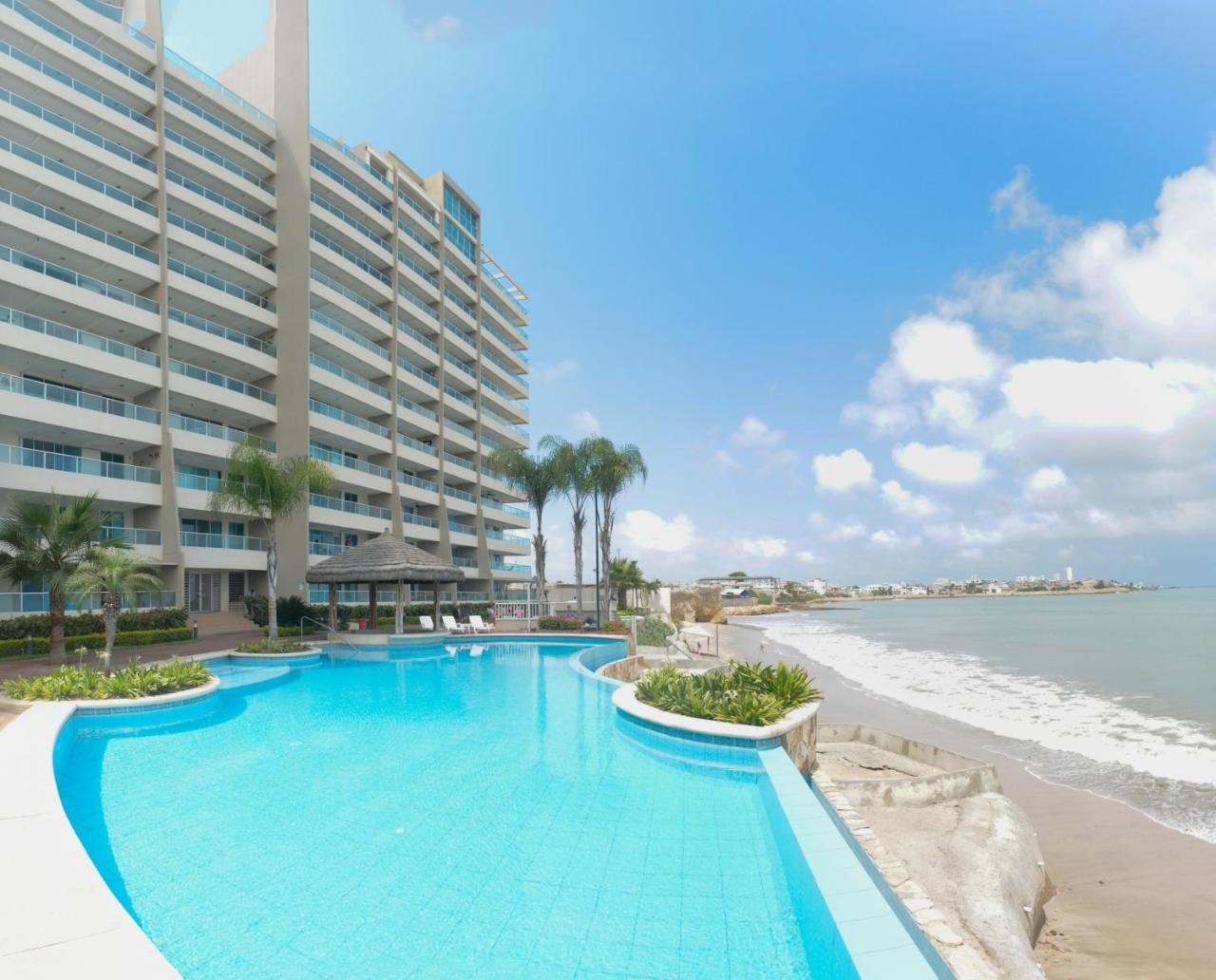 萨利纳斯Lindo Departamento Al Pie De Playa Edificio Torre Oceanica公寓 外观 照片
